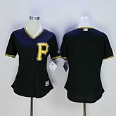 Women Pittsburgh Pirates Blank Black Fashion Stitched MLB Jersey,baseball caps,new era cap wholesale,wholesale hats
